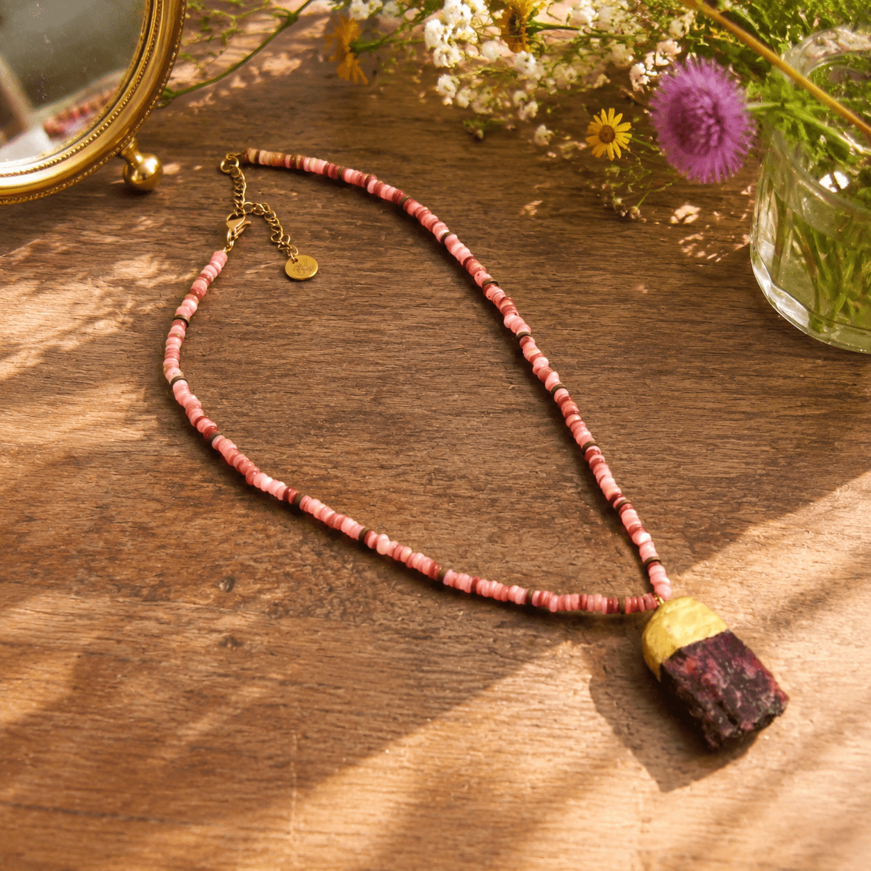 Raw Rhodonite