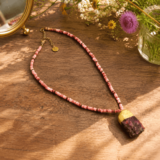 Raw Rhodonite - Handmade Jewellery - i am boho