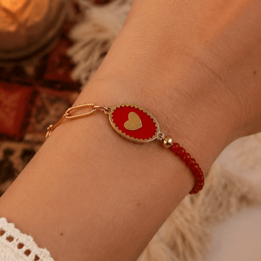 Little red heart- Handmade Jewellery - i am boho