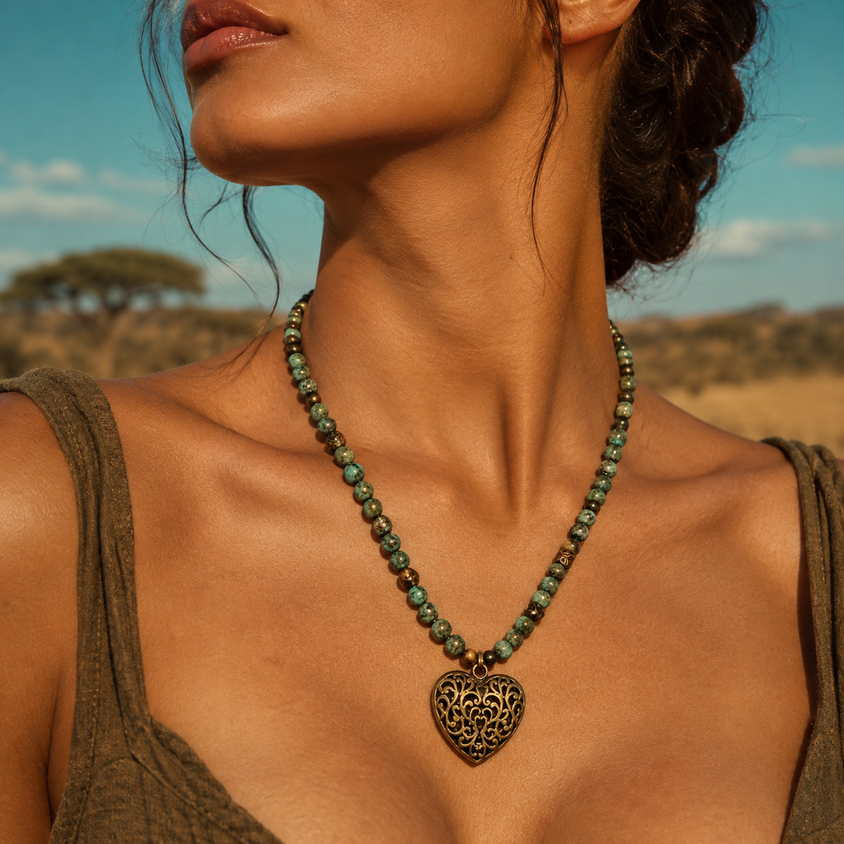 Brass & Bloom Heart