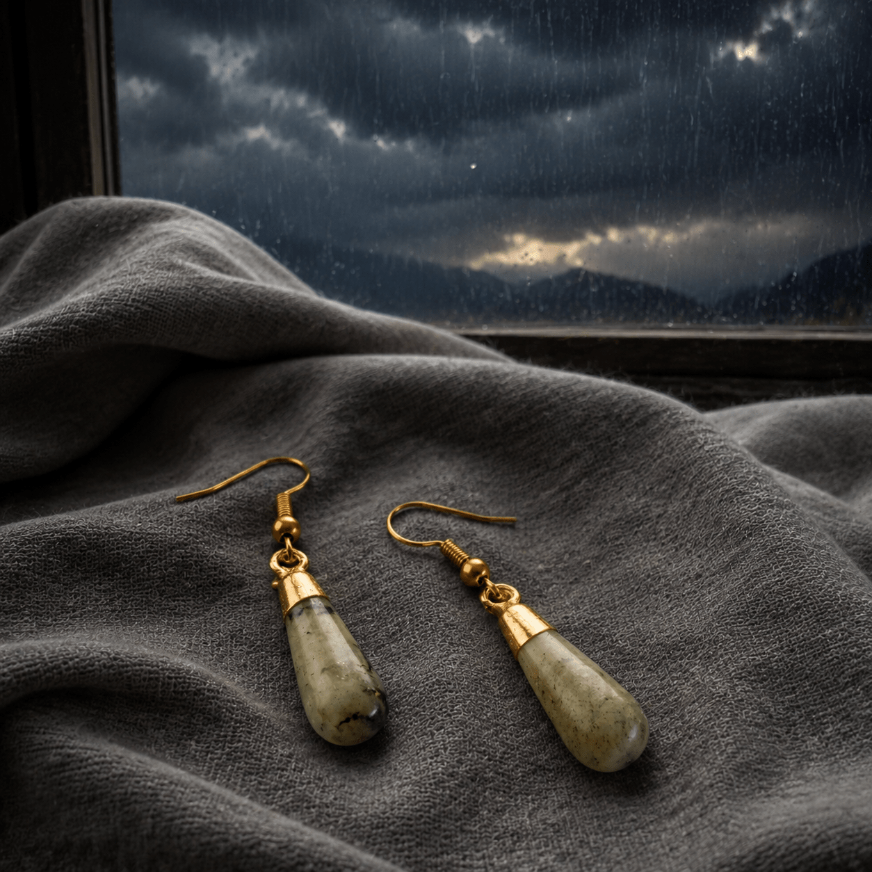 Gilded Grey Drops