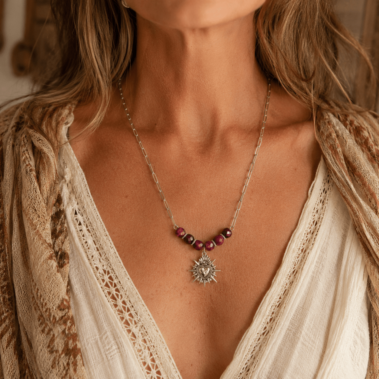 Magenta Tiger's Eye- Handmade Jewellery - i am boho