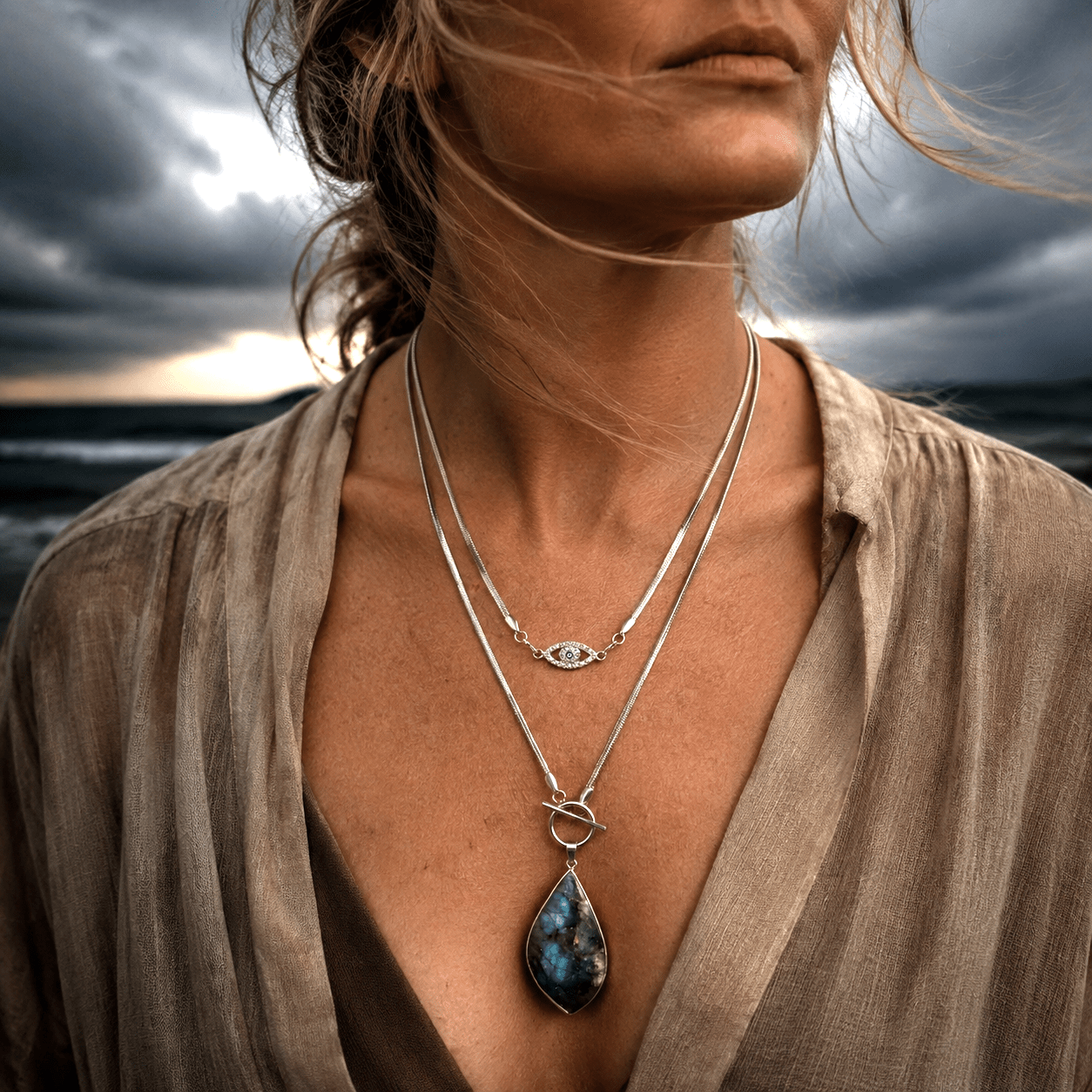 Long Silver Storm- Handmade Jewellery - i am boho