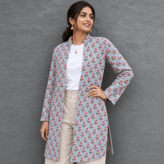 Reversible Quilted Cotton Coat In Protea Paisley - Handmade Jewellery - i am boho