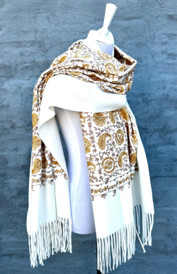 Cashmere Pashmina in Golden Pearl