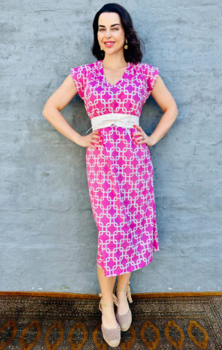 Savita in Pink Geometric