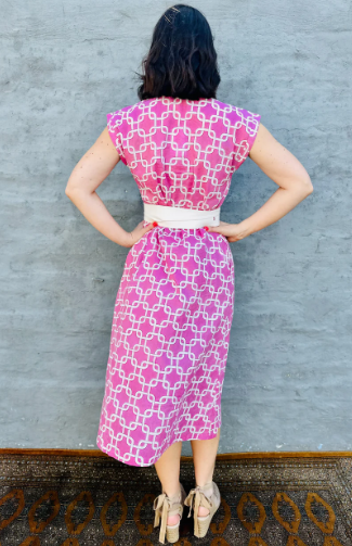 Savita in Pink Geometric