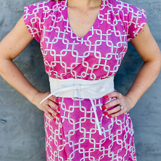 Savita in Pink Geometric