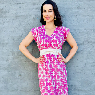 Savita in Pink Geometric