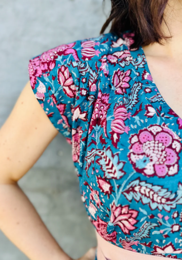 Savita in Teal Botanical