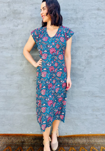 Savita in Teal Botanical