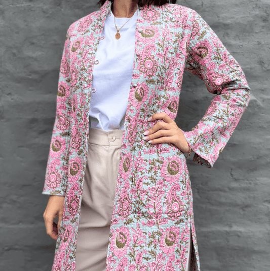Reversible Quilted Cotton Coat In Protea Paisley - Handmade Jewellery - i am boho