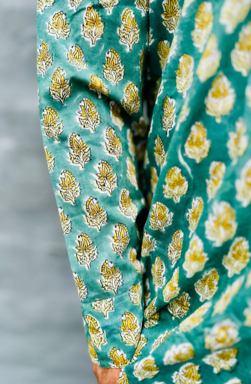 Long sleeve in Green & Gold